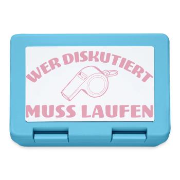 Fußballtrainerin Wer diskutiert muss laufen - Brotdose - Saphirblau - Vorne