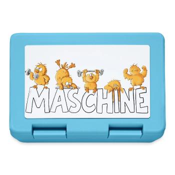 Maschine Küken Workout Fitness Kraftsport Humor - Brotdose - Saphirblau - Vorne