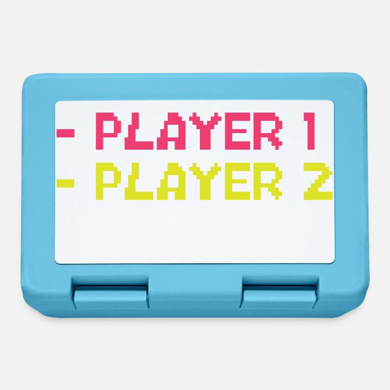 Player Start Retro Gaming 8-bit Pixel Art - Lunchbox - sapphire blue