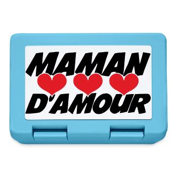 Maman d'Amour - Fête des Mères - Boîte à goûter - bleu saphir - Devant