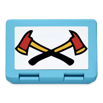 Logo des pompiers croisés - Boîte à goûter - bleu saphir - Devant