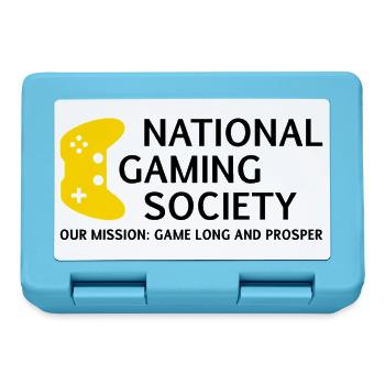 National Gaming Society Design für Gaming Kultur - Brotdose - Saphirblau - Vorne