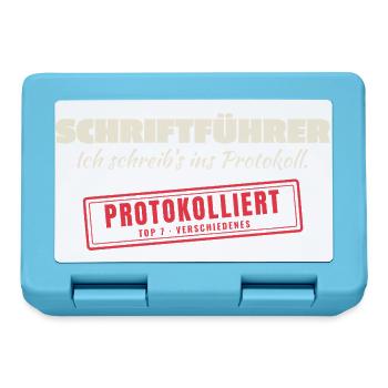 Protokollwitz Schriftführer - Brotdose - Saphirblau - Vorne