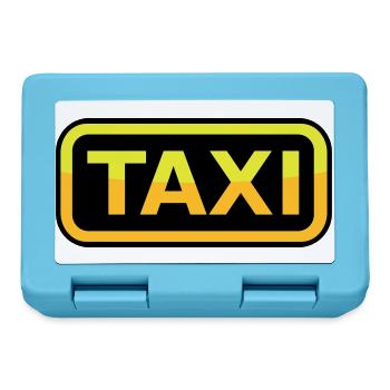 Taxi Schild - Brotdose - Saphirblau - Vorne