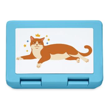 Katzenkönig im Lounge - Brotdose - Saphirblau - Vorne