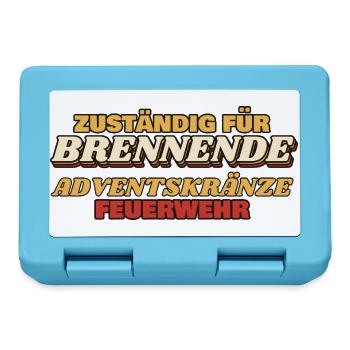 Zuständig für brennende Adventskränze - Brotdose - Saphirblau - Vorne