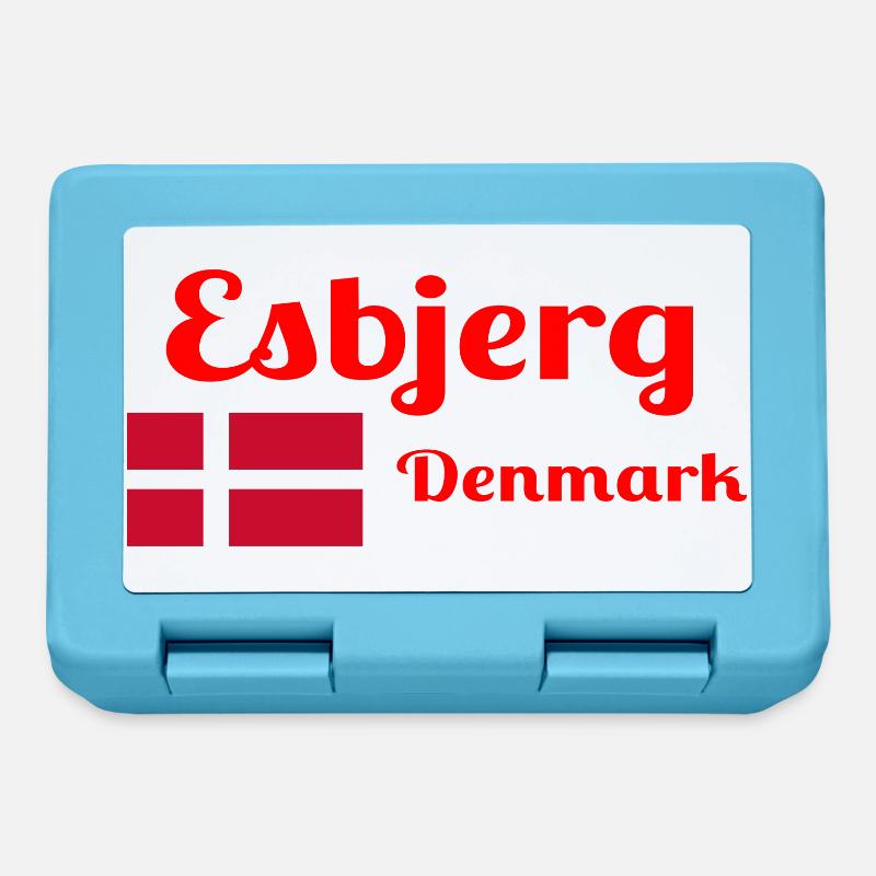Esbjerg, Danemark - Imprimés élégants - Boîte à goûter - bleu saphir