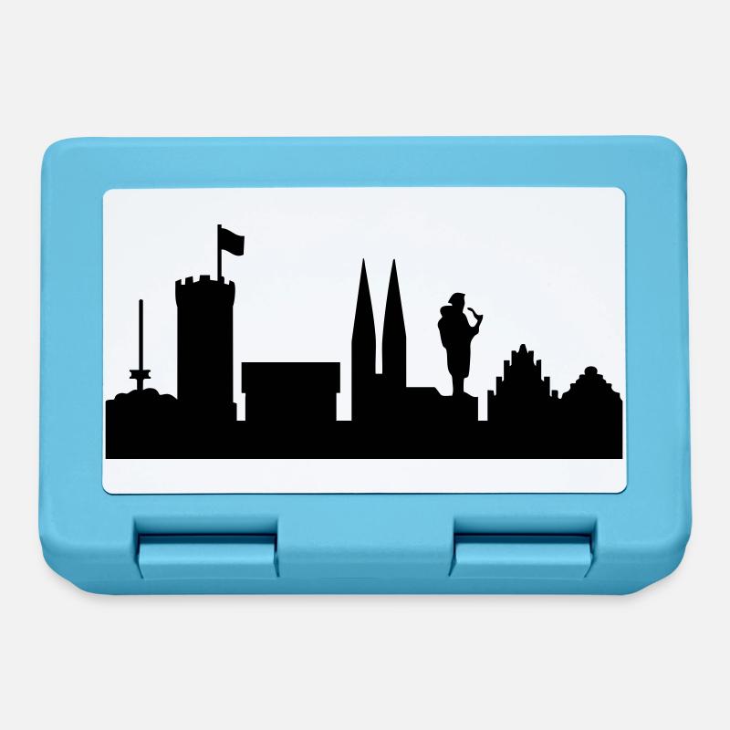 Bielefeld Skyline - Brotdose - Saphirblau