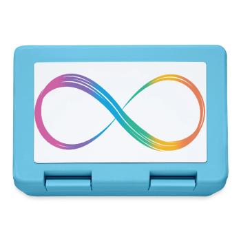 Unendlichkeitszeichen Regenbogen Autismus-Spektrum - Brotdose - Saphirblau - Vorne