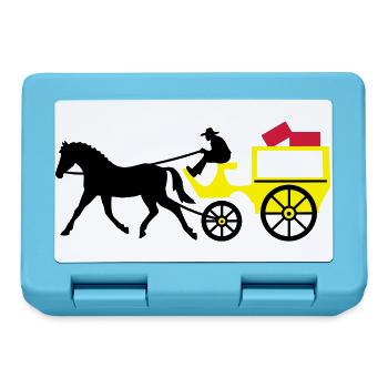 postkutsche post transport - Brotdose - Saphirblau - Vorne