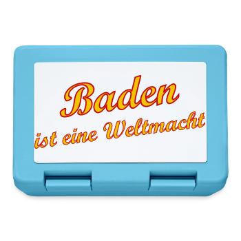 Baden Weltmacht Retro Script - Brotdose - Saphirblau - Vorne