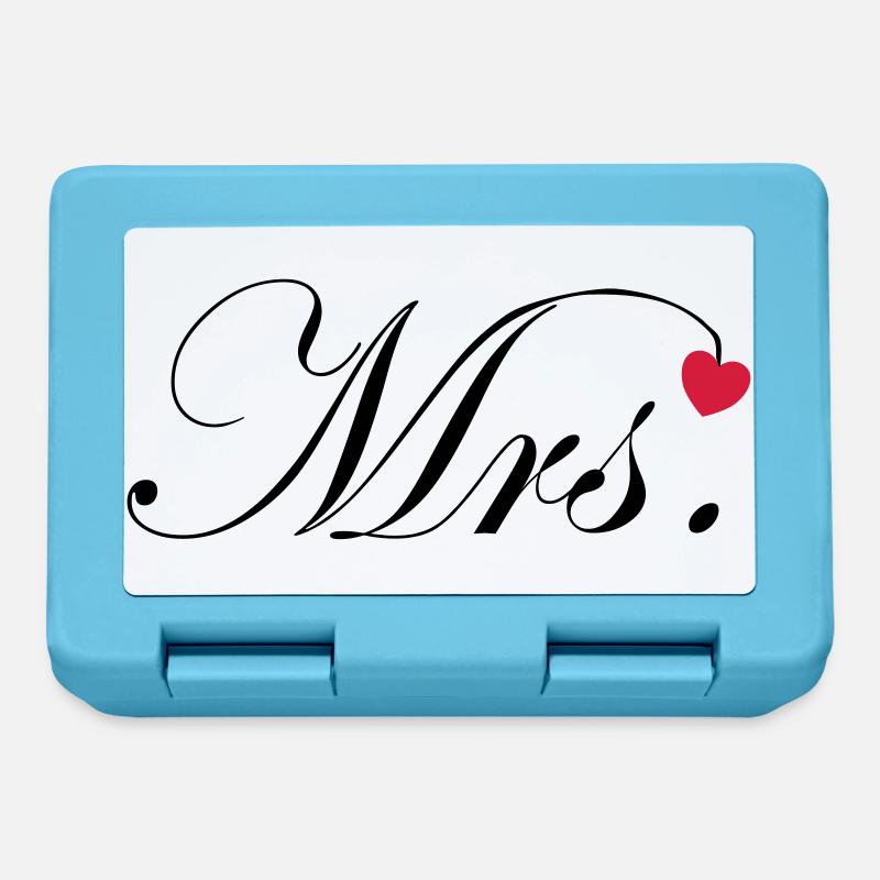 Mr and Mrs Hochzeit Herz Design Paar Geschenk - Brotdose - Saphirblau