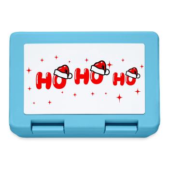 Lettrage Ho Ho Ho Santa - Boîte à goûter - bleu saphir - Devant