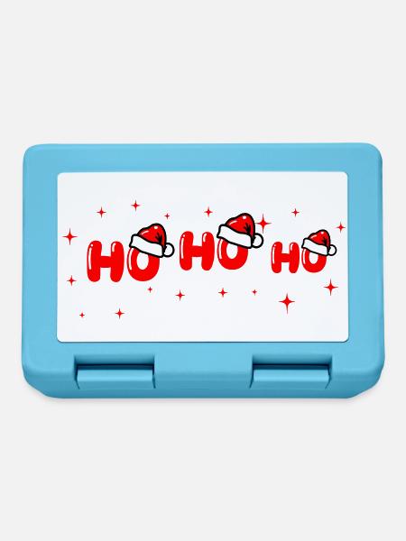 Ho Ho Ho Santa Lettering - Lunchbox - sapphire blue