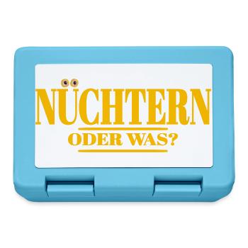 nüchtern spruch lustige party - Brotdose - Saphirblau - Vorne
