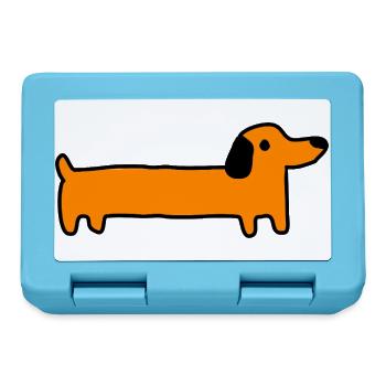 Dackel Hund Geschenk - Brotdose - Saphirblau - Vorne