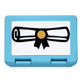 Abschluss Zeugnis Rolle Icon - Brotdose - Saphirblau - Vorne