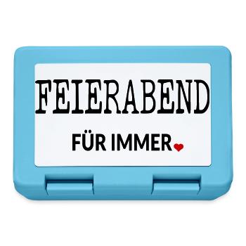 Ruhestand Rente Feierabend - Brotdose - Saphirblau - Vorne