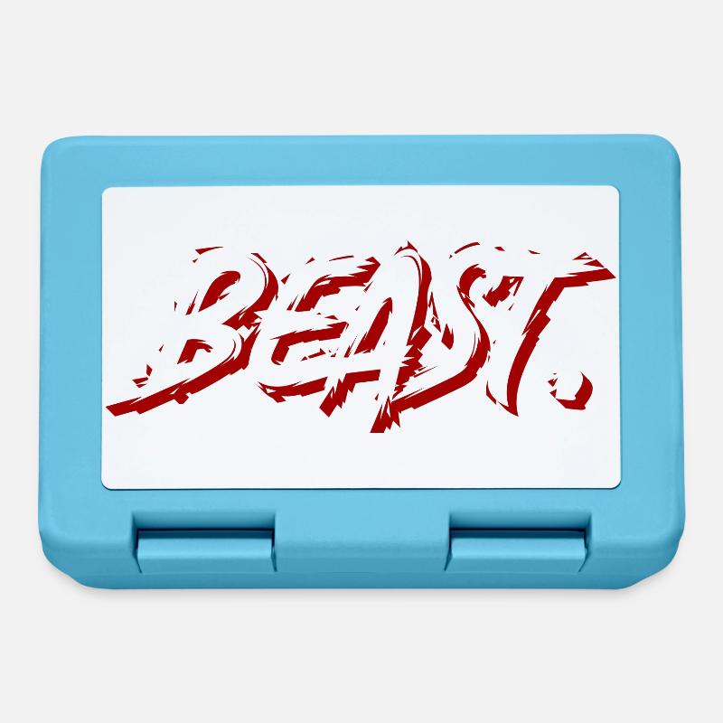 Beast Graffiti Brush Texte - Boîte à goûter - bleu saphir