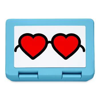 Lunettes pour cœur - Boîte à goûter - bleu saphir - Devant