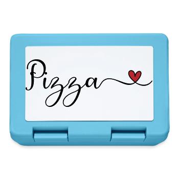 Pizza Heart - Brotdose - Saphirblau - Vorne