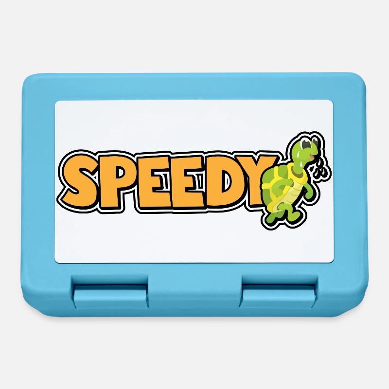 Speedy - Fast Turtle - Lunchbox - sapphire blue