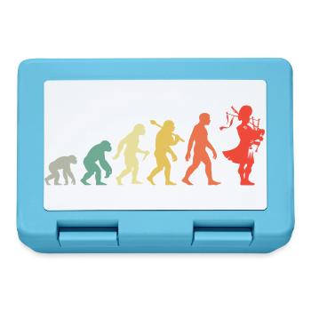 Retro Dudelsack Evolution Für Dudelsackspieler - Brotdose - Saphirblau - Vorne