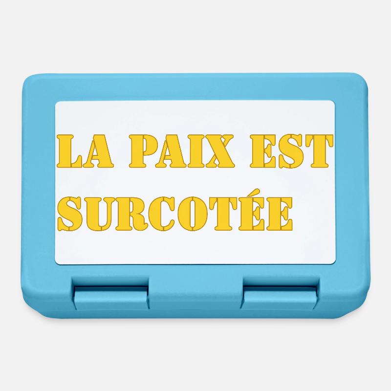 LA PAIX EST SURCOTÉE - Boîte à goûter - bleu saphir