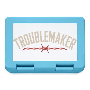 Troublemaker Frechdachs Rabauke Geschwister Kinder - Brotdose - Saphirblau - Vorne