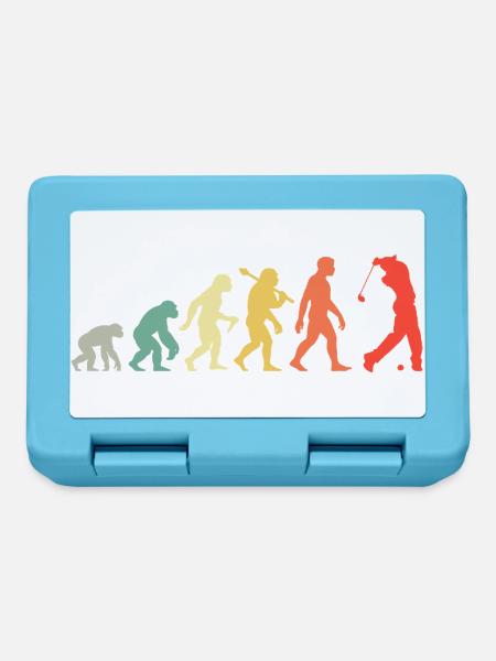 Golf Golfer Evolution für Männer und Jungen Retro - Brotdose - Saphirblau