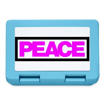 Typo PEACE Contour 2C - Boîte à goûter - bleu saphir - Devant