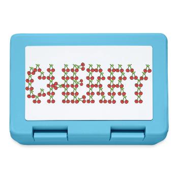 Kirschtypografie - Brotdose - Saphirblau - Vorne