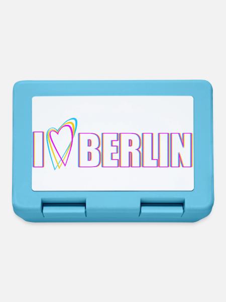 I Love Berlin Statement - Brotdose - Saphirblau