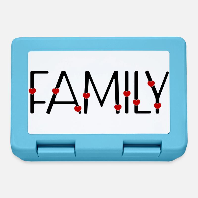 Famille - Boîte à goûter - bleu saphir