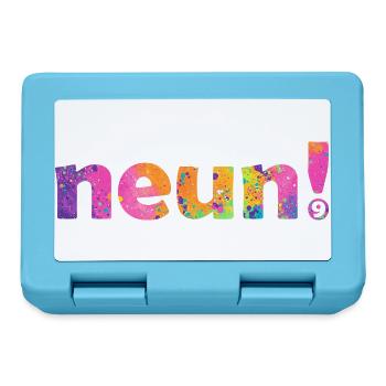NEUN 9 JAHRE 9. GEBURTSTAG - Brotdose - Saphirblau - Vorne