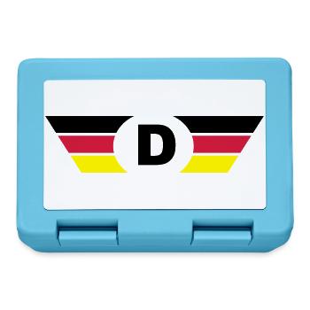 Allemagne drapeau / symbole haut - Boîte à goûter - bleu saphir - Devant