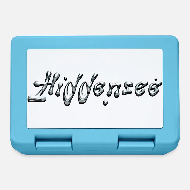 Hiddensee chrome Schriftzug - Brotdose - Saphirblau