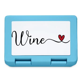 Wein Herzt - Brotdose - Saphirblau - Vorne