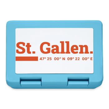 St Gallen Koordinaten - Brotdose - Saphirblau - Vorne