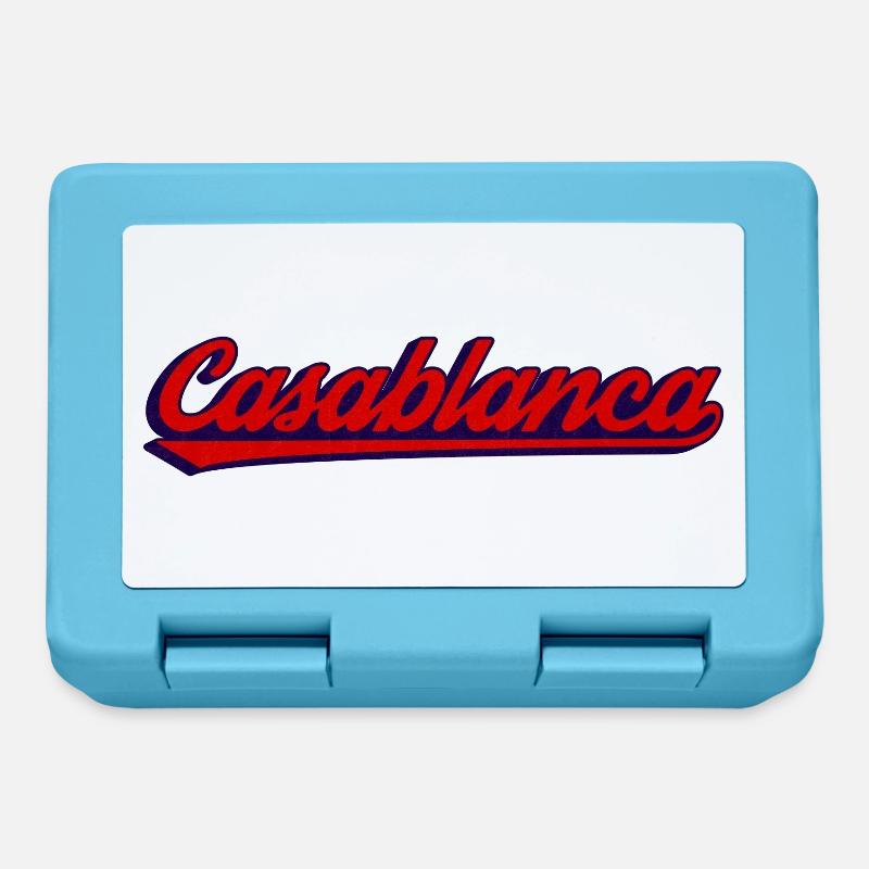 Neon Retro Script in Casablanca Vibe - Brotdose - Saphirblau