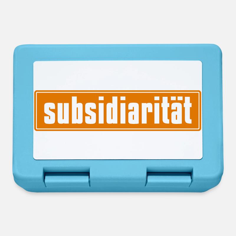 Abstrakte Farbexplosion auf Leinwand - Brotdose - Saphirblau