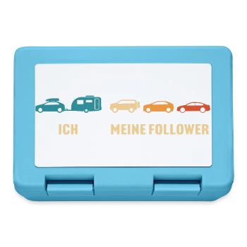 Wohnwagen camping ich meine follower - Brotdose - Saphirblau - Vorne