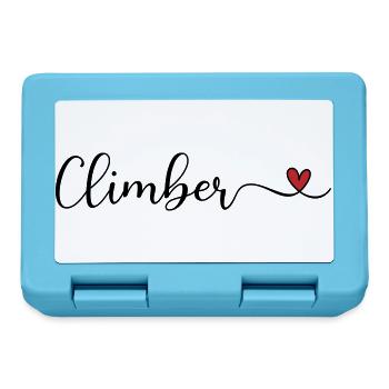 Climber Heart Typography - Lunchbox - sapphire blue - Front