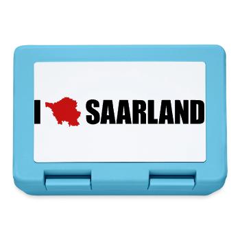 I love Saarland - Brotdose - Saphirblau - Vorne