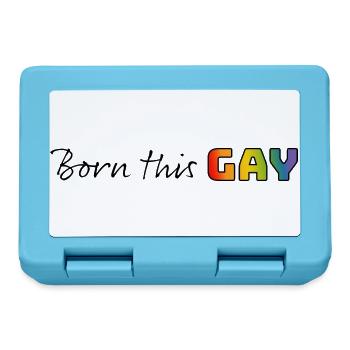 Rainbow né ce gay - Boîte à goûter - bleu saphir - Devant