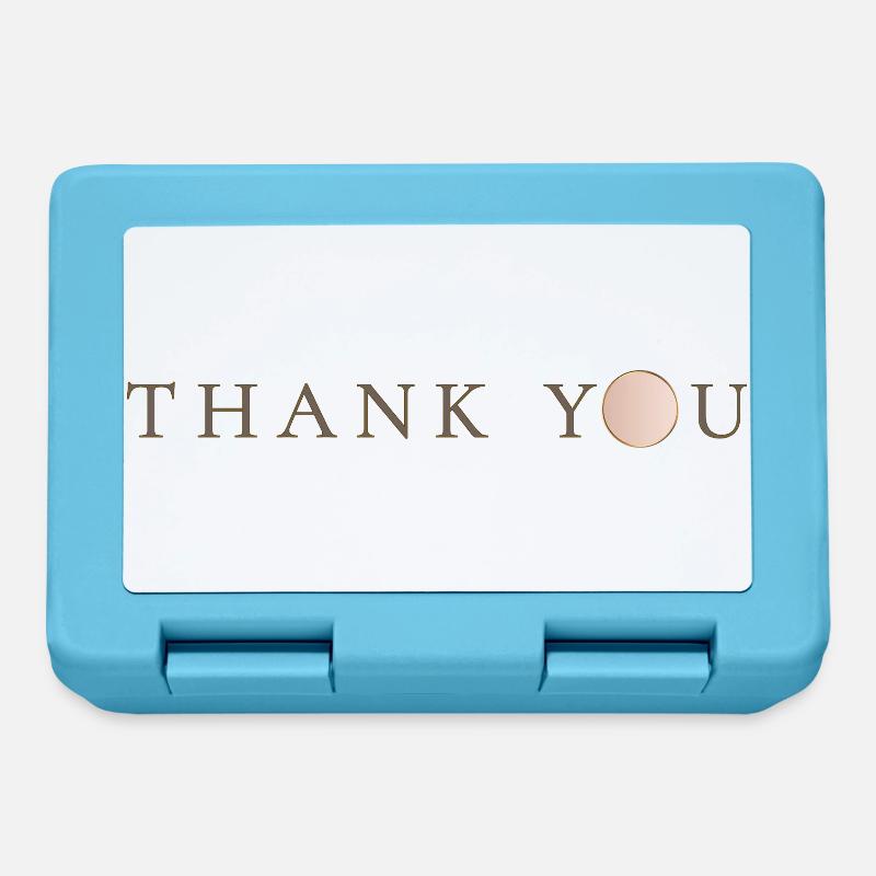 Botschaft JUST THANK YOU als dankbarkeit - Brotdose - Saphirblau