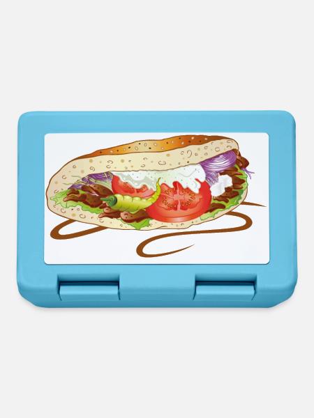 Döner Kebab Fast Food Junk Türkei Türkisch - Brotdose - Saphirblau