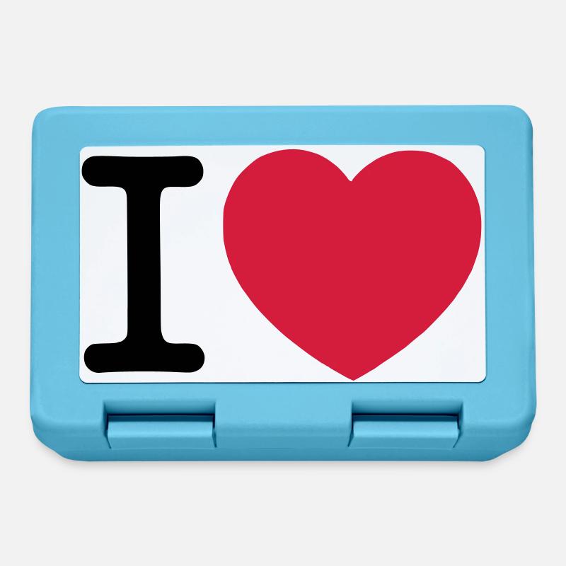 I Love... - Lunchbox - sapphire blue