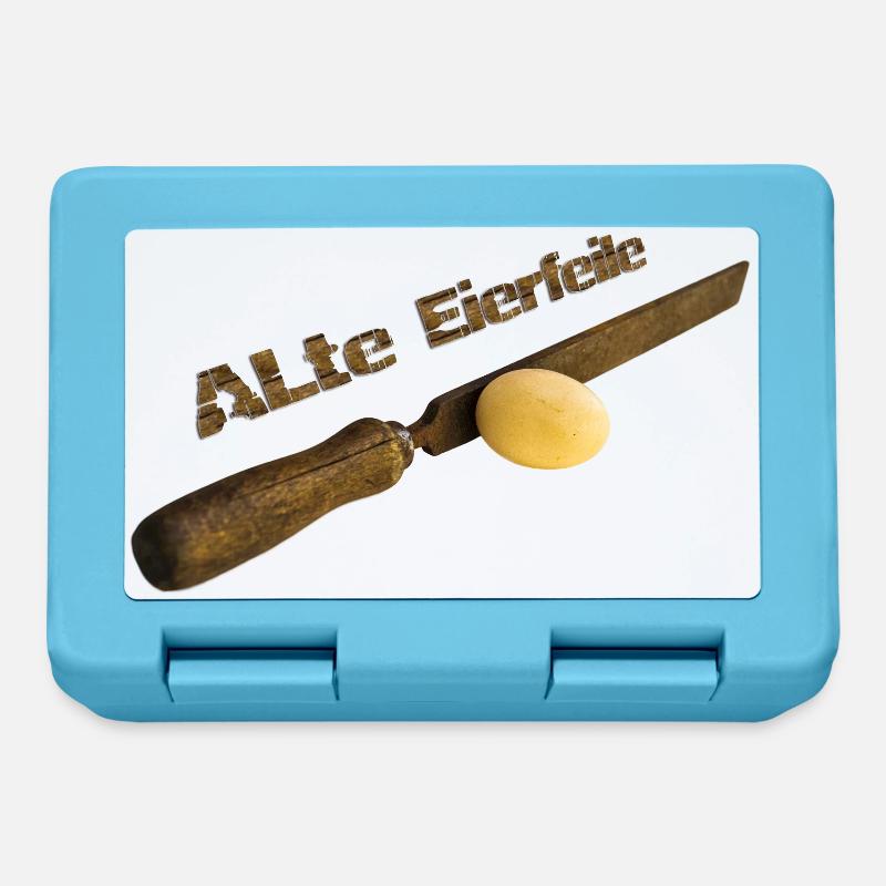 Alte Eierfeile - Brotdose - Saphirblau