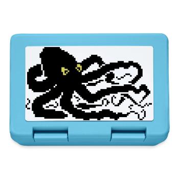 8bit pixel octopus - Brotdose - Saphirblau - Vorne